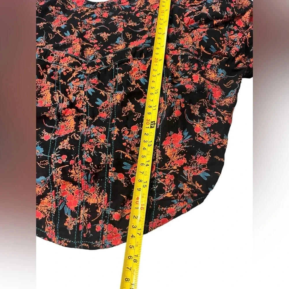 Free People XS Floral Backless Monica Crop Top OB1413377